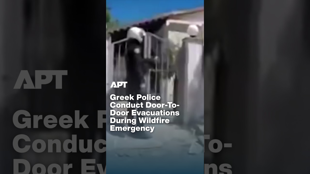 Greek Police Conduct Door-To-Door Evacuations As Wildfire Threatens Communities | APT