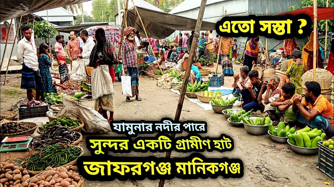 যমুনার পারে অনেক সুন্দর একটি গ্রামীণ হাট জাফরগঞ্জ, মানিকগঞ্জ।/ jaforgonj village market manikgonj.
