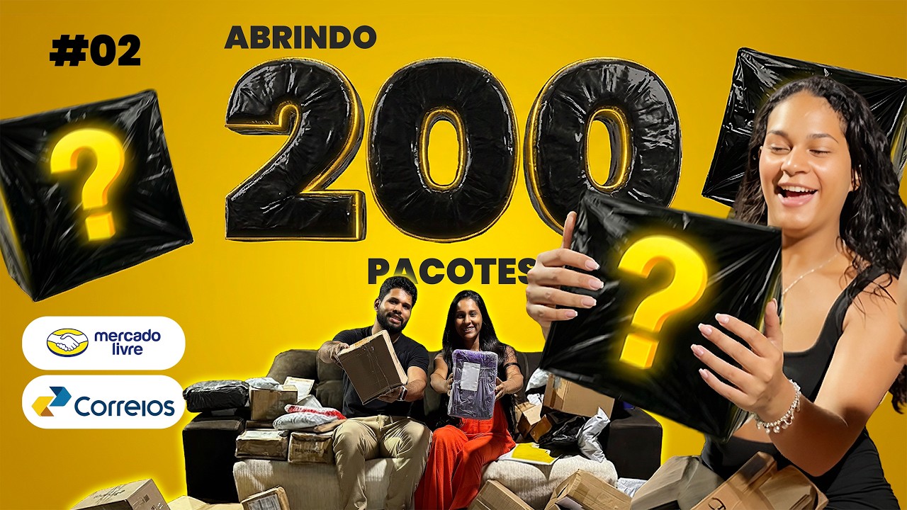 200 PACOTES MISTERIOSOS 😳📦 O QUE VEIO DESSA VEZ? #parte2