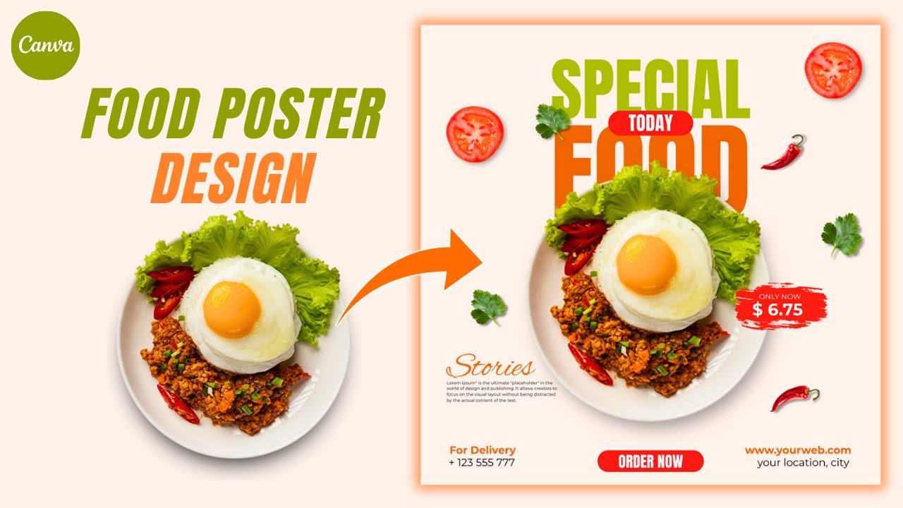 Create a Pro-Level Food Poster Design in Canva — No Photoshop