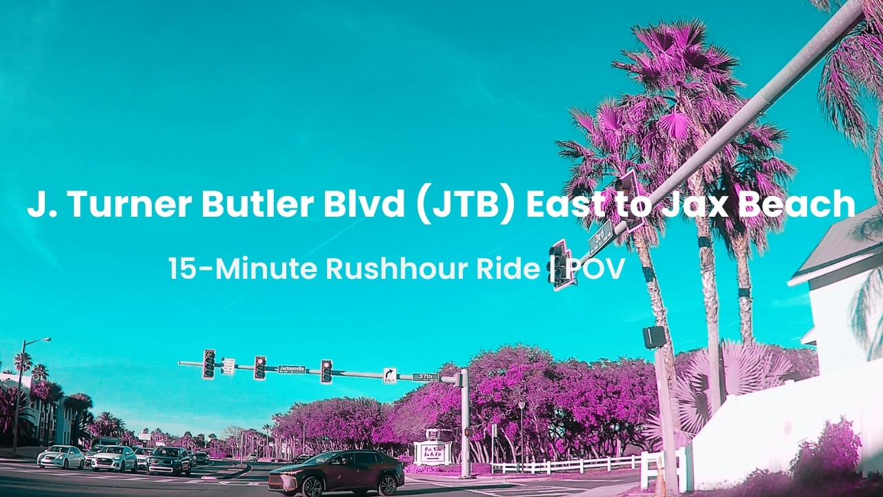 Jacksonville Drive | J.  Turner Butler Blvd (JTB) East To Jax Beach | 15-Minute Afternoon Ride | POV