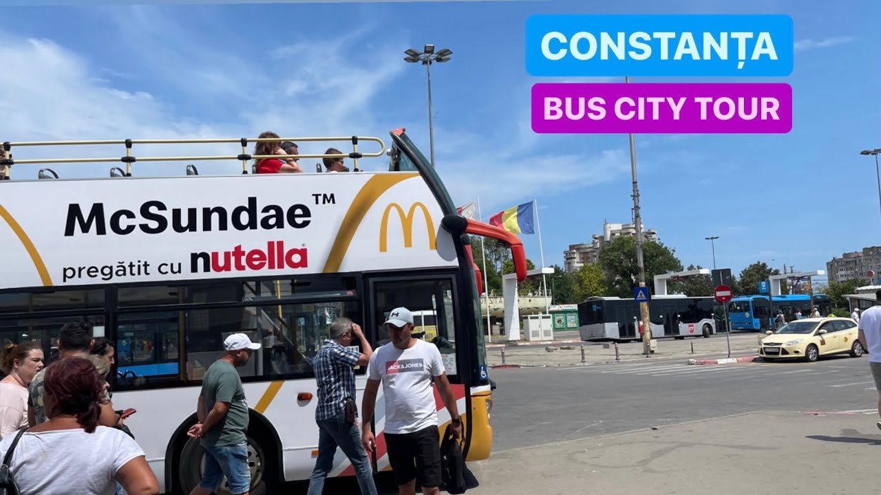[4K][2023]CONSTANȚA, ROMANIA - BUS CITY TOUR * GARĂ -PORT-CENTRU * O Vară de Senzație!