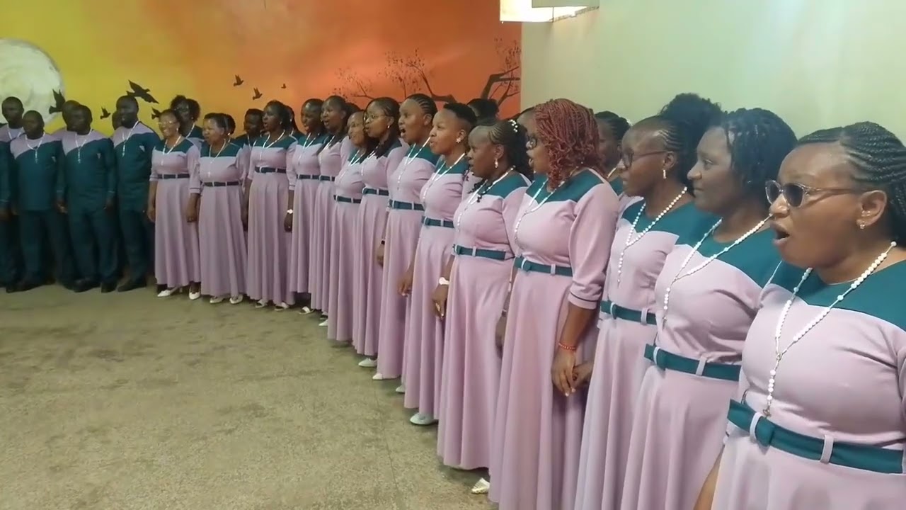 St Jude Ruring'u Catholic parish choir, performing a set piece; in gold class 2025 Choir festivals.