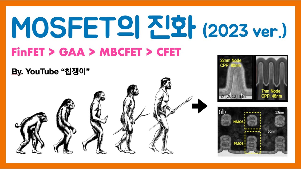 MOSFET의 진화, FinFET, GAA, MBCFET, CFET 비교 (2023 업데이트 !!)