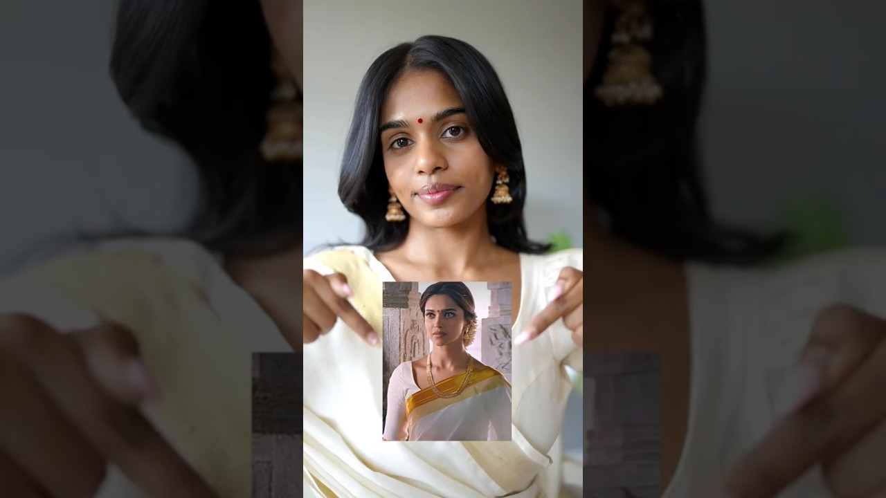 Deepika's Look From Chennai Express🤍✨️#tamil#grwm#desi#browngirl#deepikapadukone#chennaiexpress