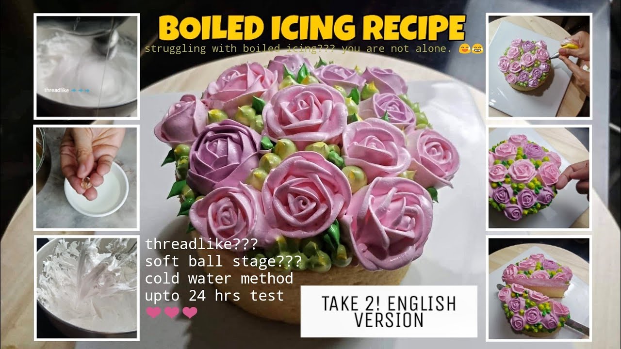BOILED ICING RECIPE (english) | no thermometer | (017)