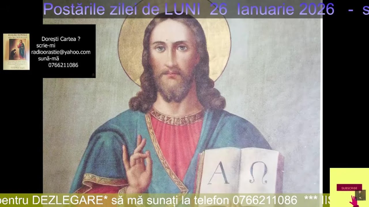 Postarile zilei de LUNI  26  Ianuarie 2026  -  slujitor Dani