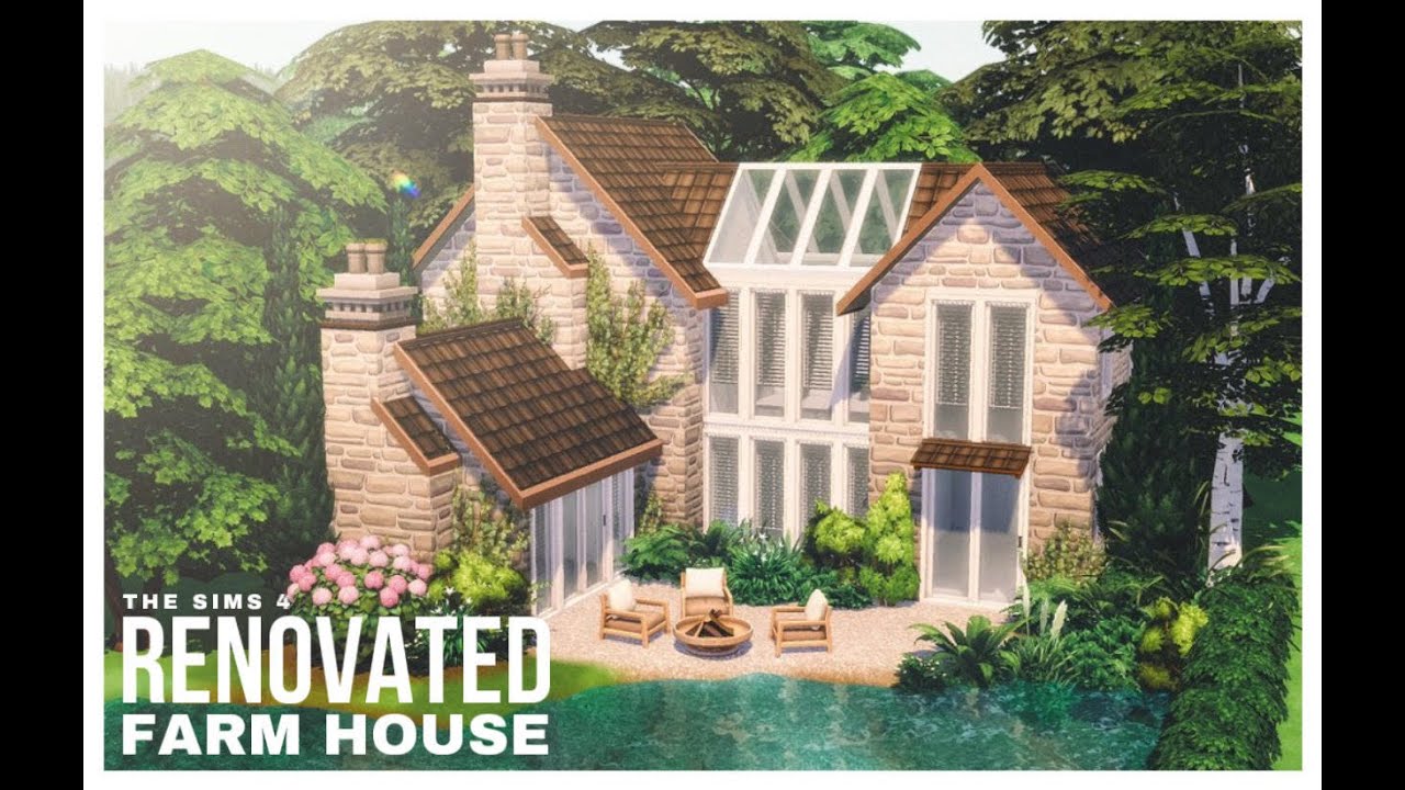 RENOVATED FARM HOUSE | THE SIMS 4 SPEEDBUILD W/ CHILL MUSIC