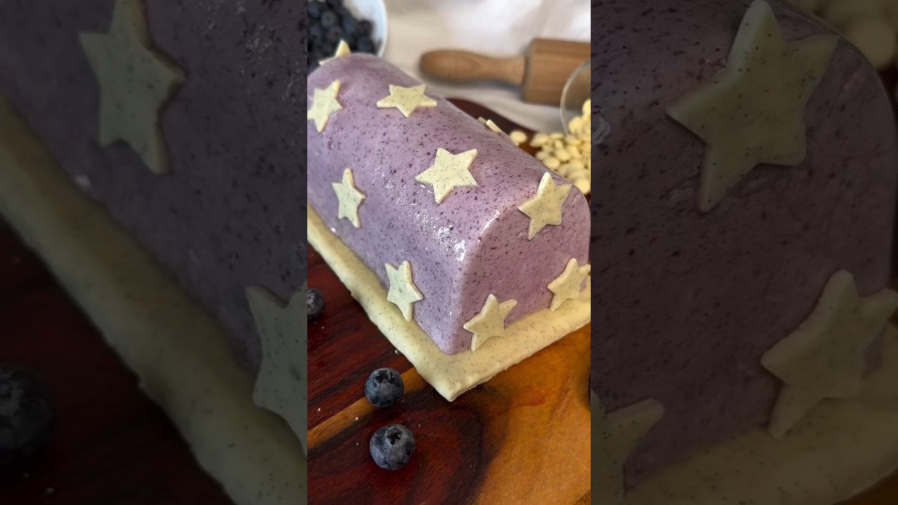 B&ucirc;che de noel vanille myrtille - Christmas log vanilla blueberry ! 🫐