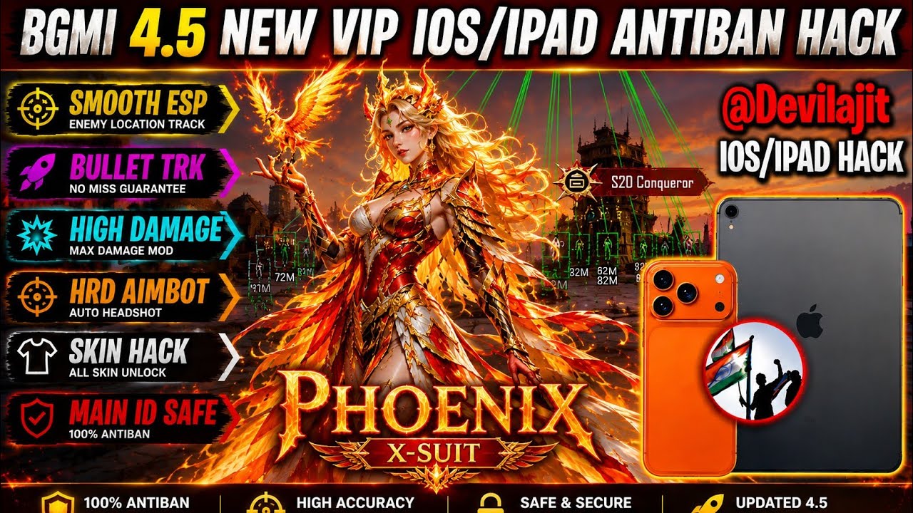 bgmi ios hack 4.5 free | how to hack bgmi ios 4.5 |skin hack bgmi ios |iPad And IPhone ios hack free