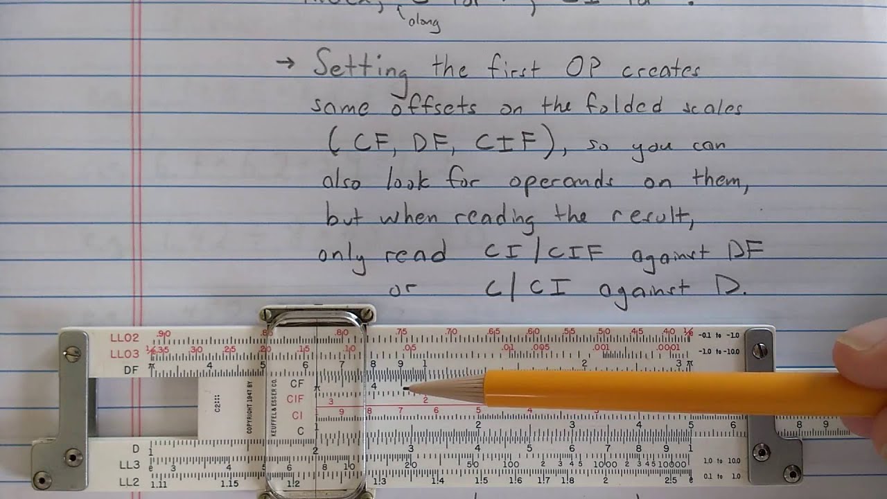 Two operations with one slide using folded scales