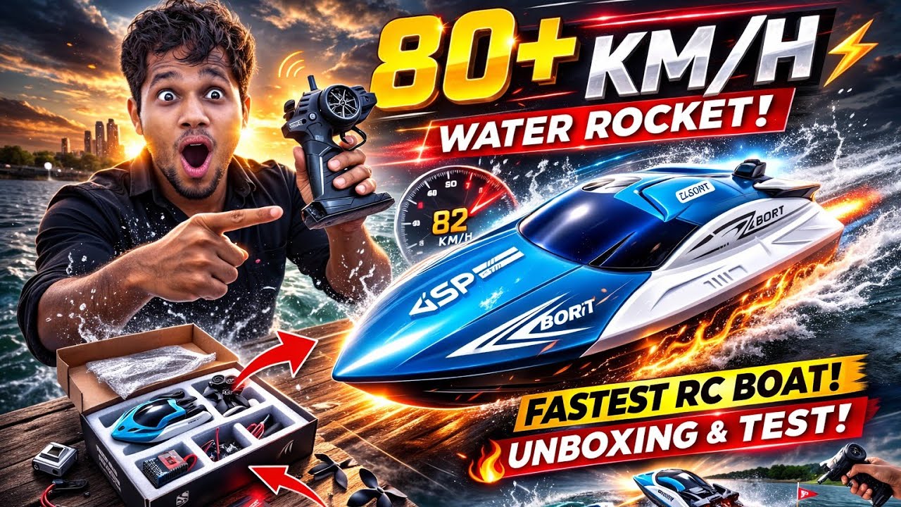 🔥 FASTEST RC Boat Ever? 80+ KM/H Water Speed Test