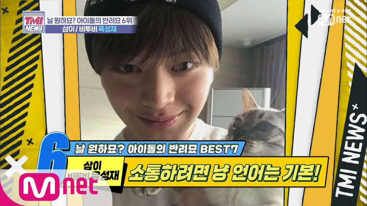 Mnet TMI NEWS [23회] 냥~냥냥~ 고양이 언어 마스터 완료! '삼이♥비투비 육성재' 191120 EP.23
