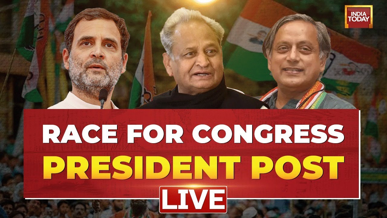 Congress President Elections 2022 LIVE Updates | Shashi Tharoor Vs Ashok Gehlot | Rahul Gandhi News