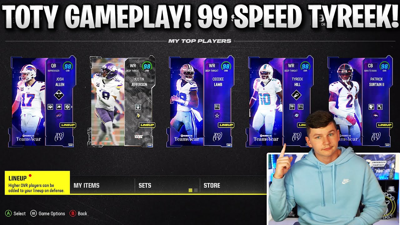 99 SPEED TYREEK HILL! TOTY TYREEK, CEEDEE, JOSH, SURTAIN, AND JEFFERSON GAMEPLAY!