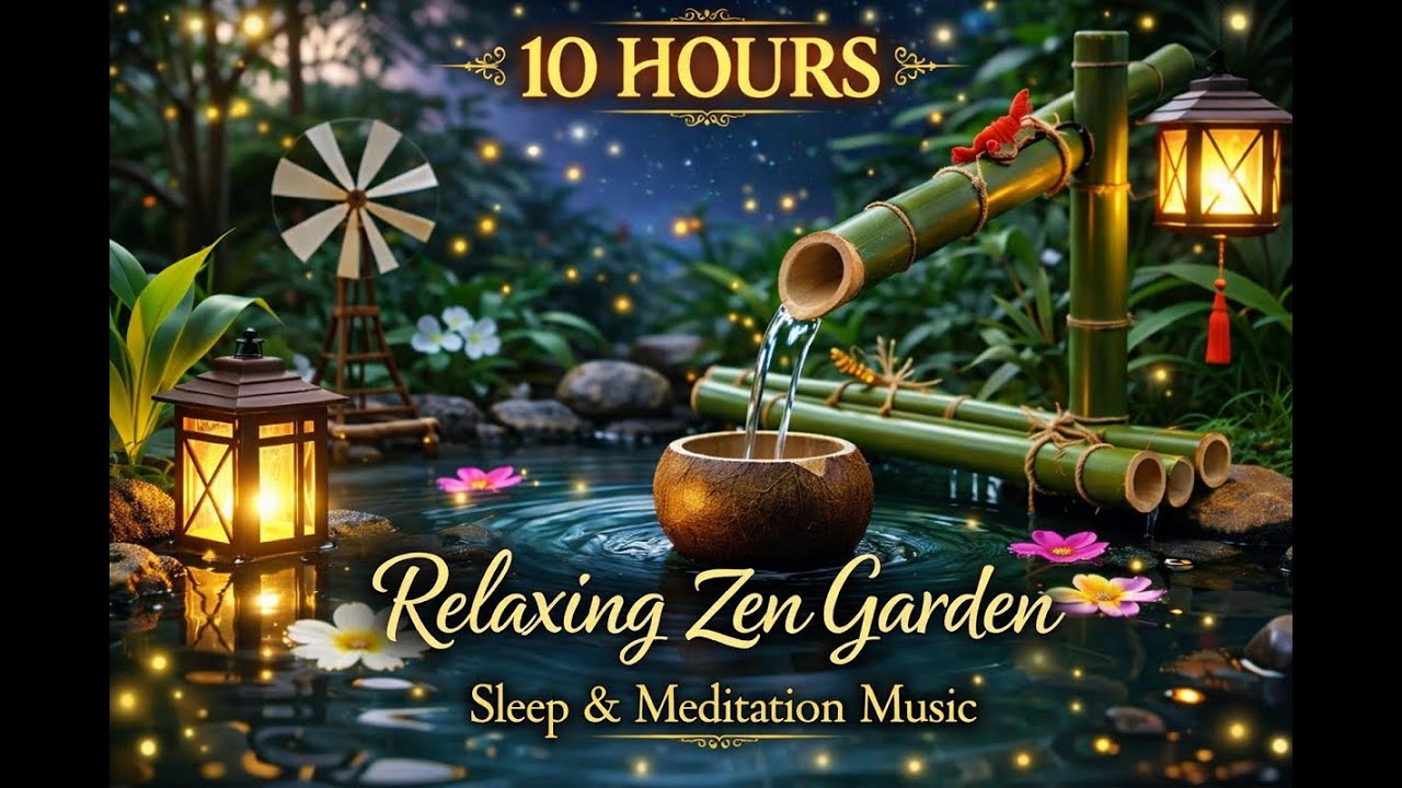 Natural Bamboo Water Ambience 🌿 Relaxing Music and Flowing Water for Deep Relaxation & Focus