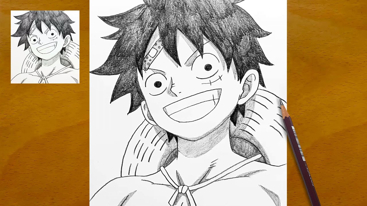 How to Draw Luffy Step by Step || Easy Anime Drawing || One Piece Sketch Tutorial