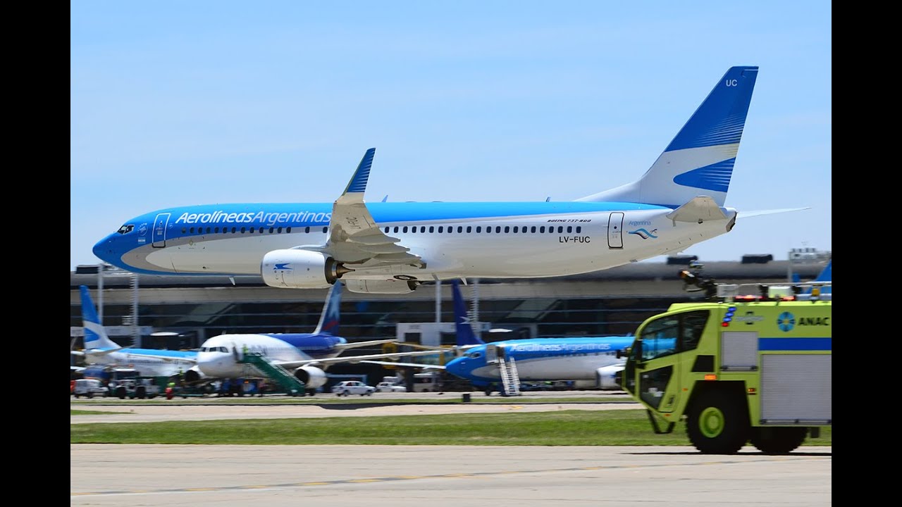RASANTE! AEROLÍNEAS ARGENTINAS LV-FUC BOEING 737-8HS(WL) en Aeroparque Jorge Newbery