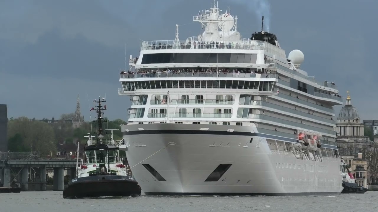 VIKING NEPTUNE cruise ship departing London Greenwich