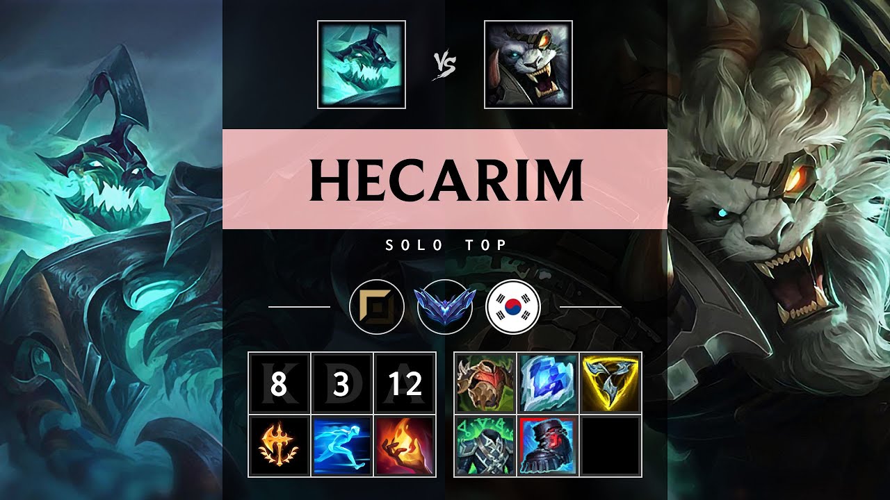 Hecarim Top vs Rengar - KR Diamond Patch 25.20