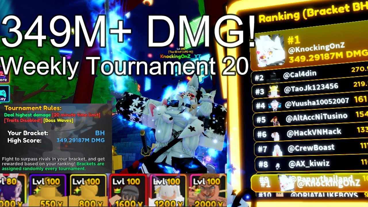 349M+ DMG Weekly Tournament 20 | Anime Adventures