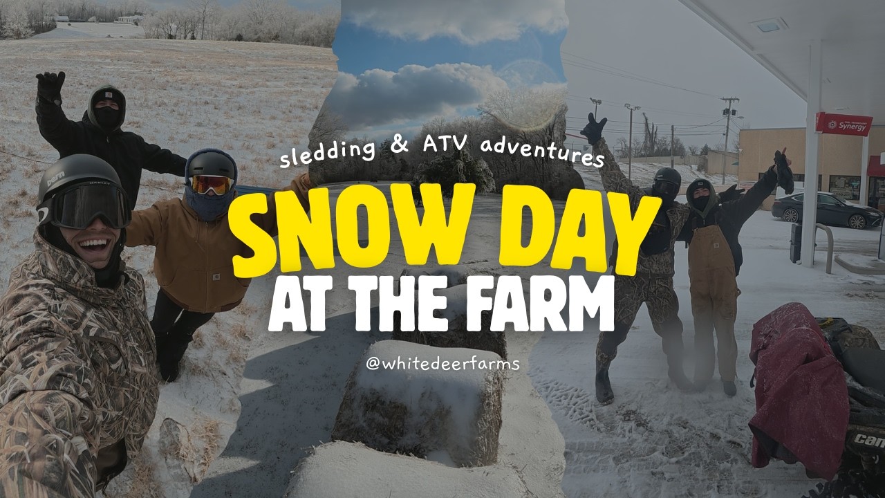Snow Day at the Farm | ATV, SLEDDING, & PARKING LOT DONUTS