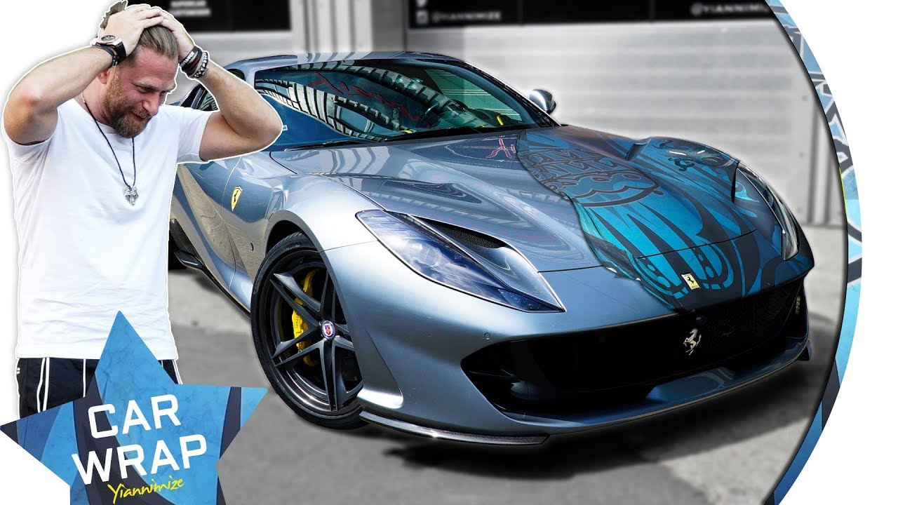 Josh Cartu's Ferrari 812 Superfast wrapped in 2018 Gumball 3000 Print