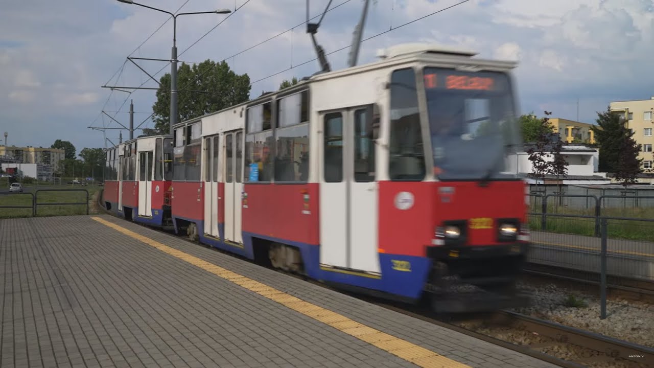 Poland, Bydgoszcz, tram 11 ride from Wolna to Ujejskiego