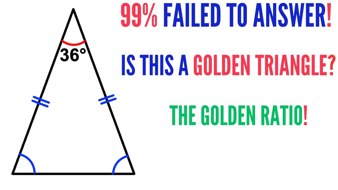 Golden Triangle Proof! | The Golden Ratio | (Step by step explanation) |#math #maths #geometry