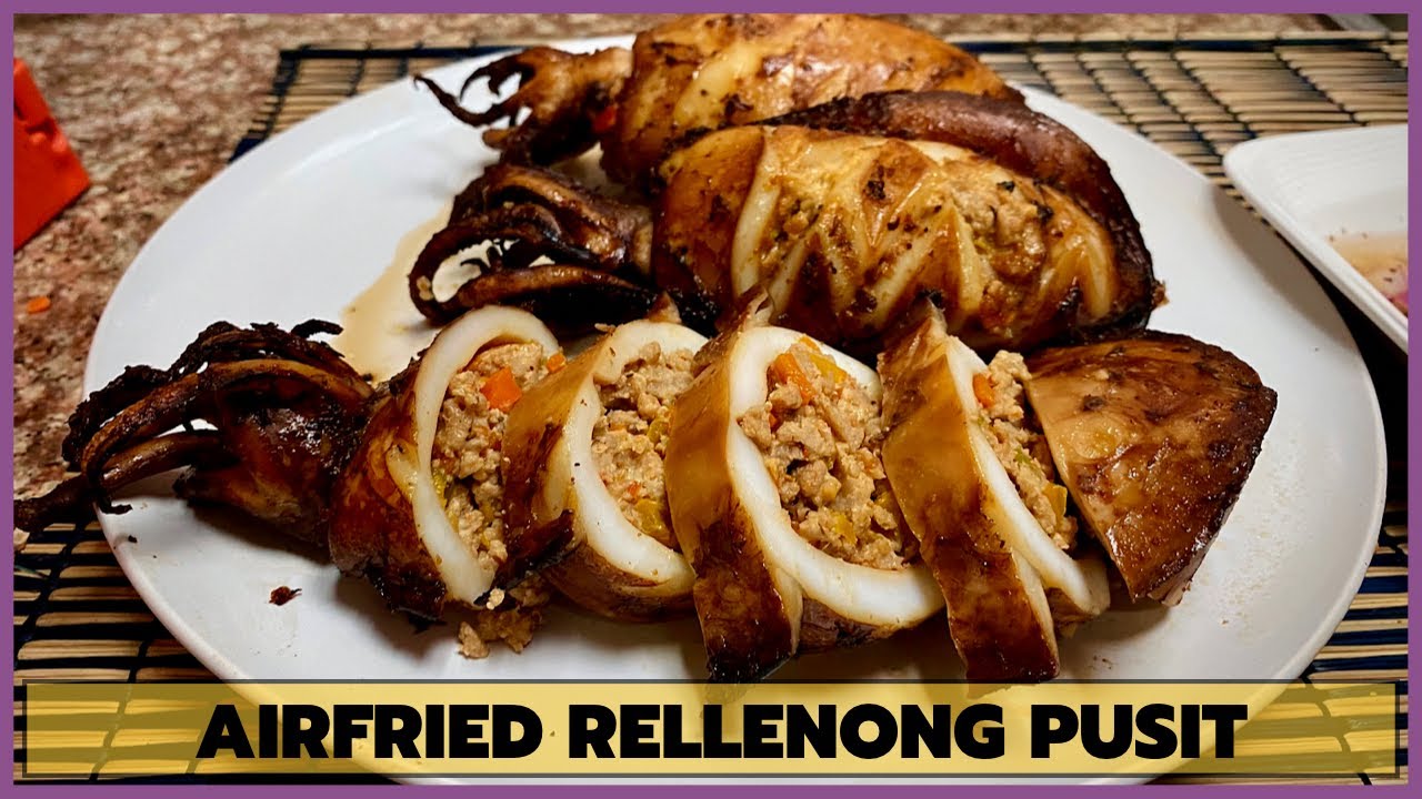 How to cook Rellenong Pusit with cheese using air fryer || Stuffed squid || Lutong bahay
