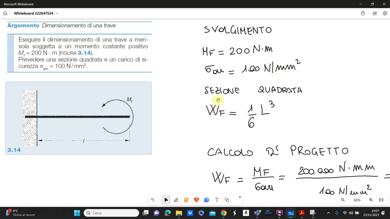 DIMENSIONAMENTO DI UNA TRAVE