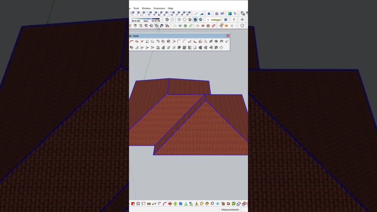 Learn how to make gabled house roof design on sketchup ✨ #sketchup #design #vray #learn #tips