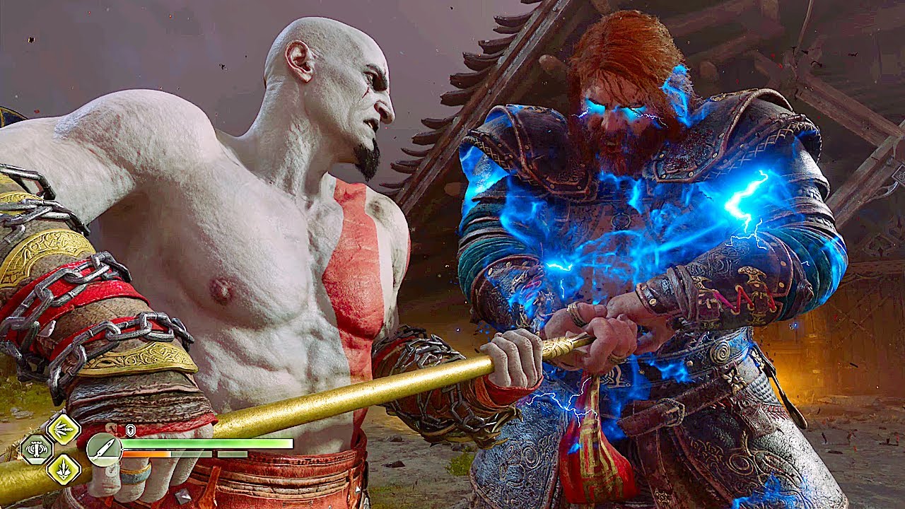 God Of War Ragnarok Young Kratos Vs Thor Boss Fight