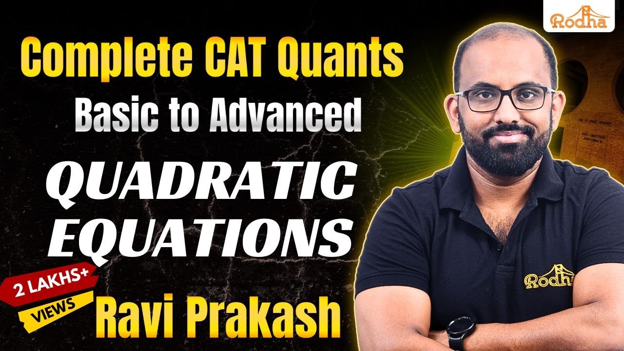 Quadratic Equation 1 | CAT Preparation  | Algebra | Quantitative Aptitude