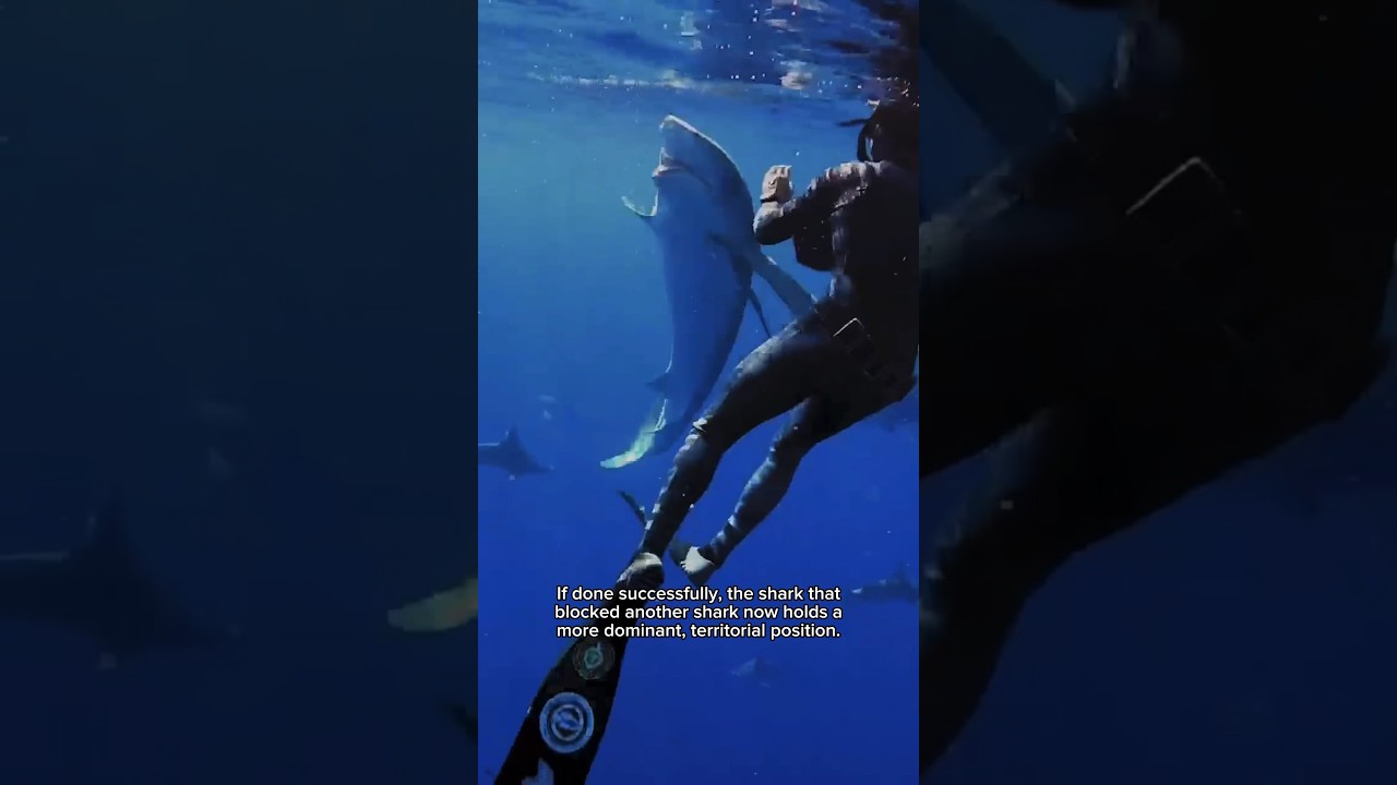 Shark Behavior: Blocking ‼️😮 #shark #behavior #education #awareness #expert #diver #respect #a