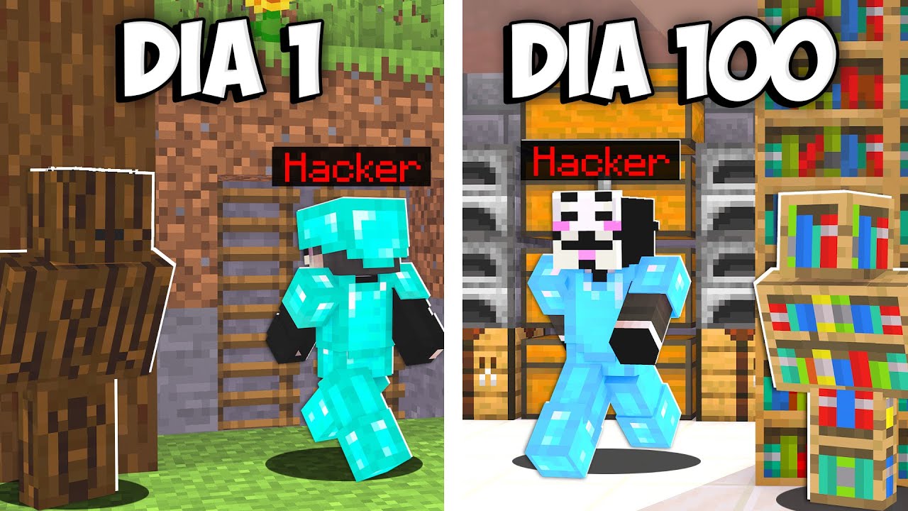 Sobreviví 100 días OCULTO en la BASE de un HACKER en mi SERVIDOR