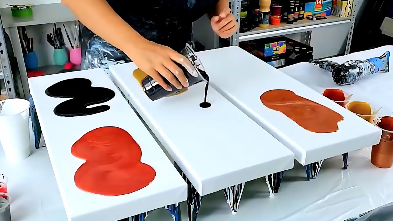 Мои самые любимые техники рисования металлическим акрилом!