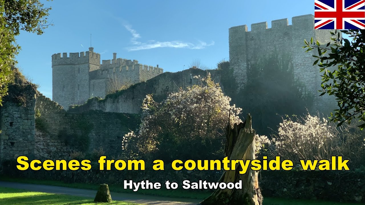 English village & countryside near Folkestone, Kent: Hythe to Saltwood (November 2025)