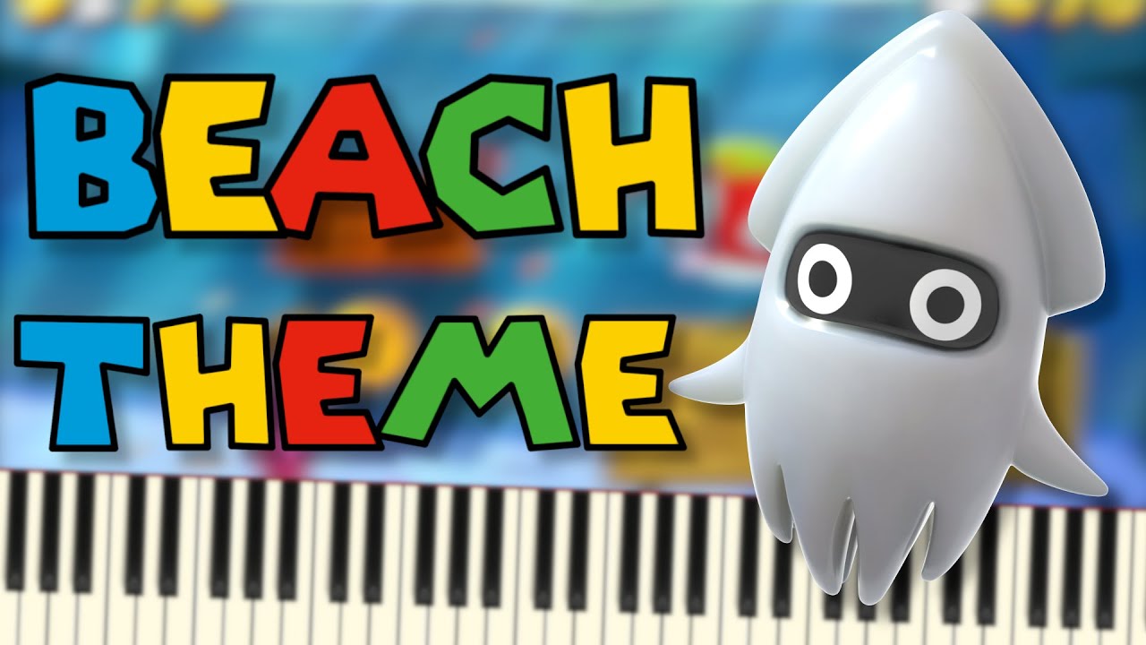 Beach theme underwater - Super mario 3d land - Piano tutorial