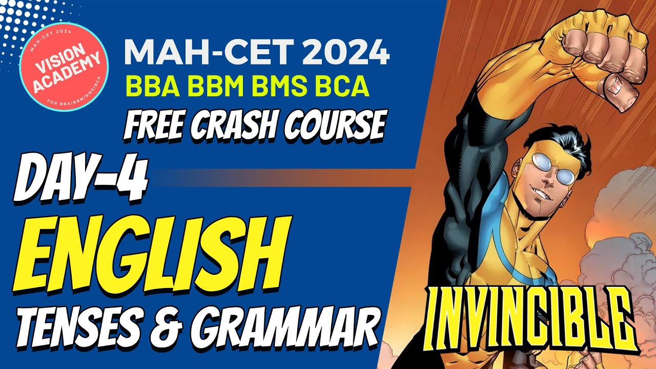 English Tenses & Grammar - Additional CET Crash Course Day-4 🔥 MAH CET for BBA BMS BBM BCA