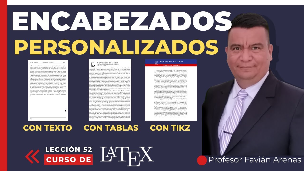 ¿Cómo crear Encabezados con texto, con tablas y con tikz? ✅