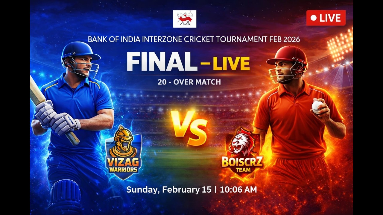 BOISRCSZ -Vs-VIZAG WARRIORS (Bank-Of-india-interzone-cricket-tournament-feb-2026) GRAND FINALS