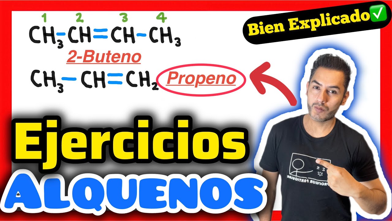 ✅​Nomenclatura ALQUENOS Ejercicios [ 𝘼𝙥𝙧𝙚𝙣𝙙𝙚 𝙙𝙚𝙨𝙙𝙚 𝙘𝙚𝙧𝙤😎​🫵​💯 ]QUÍMICA orgánica