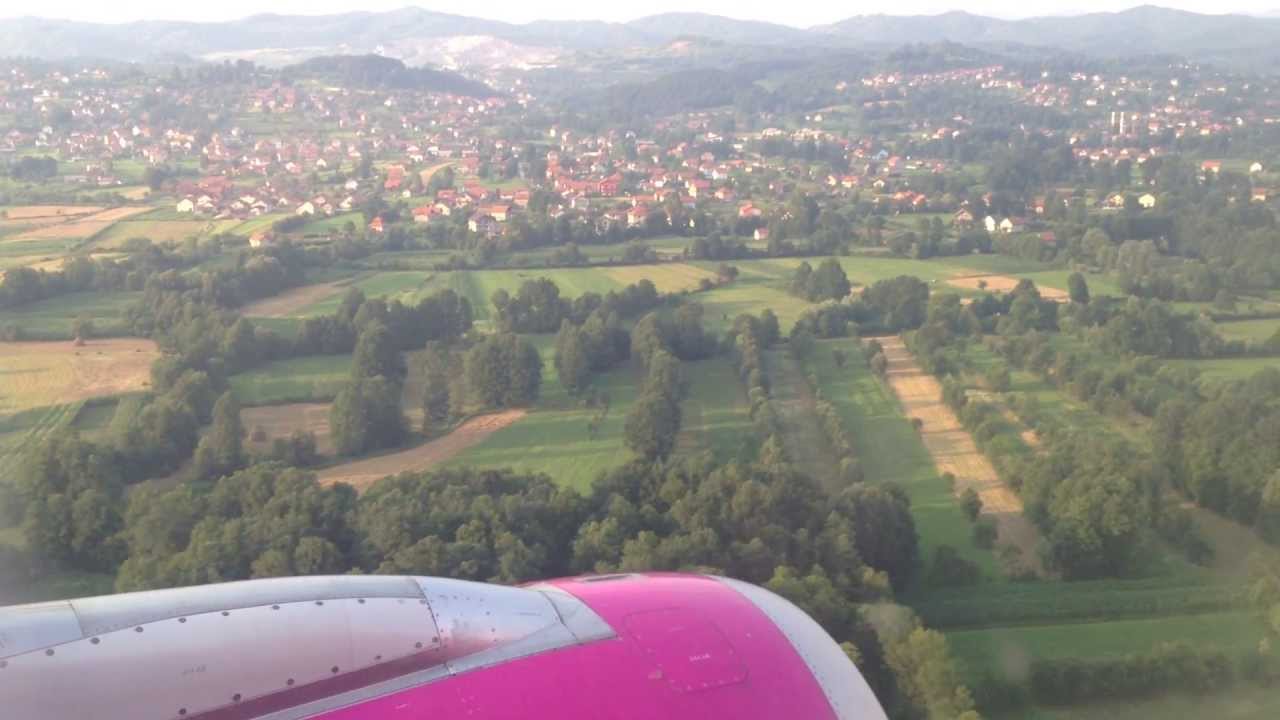 Landing A320 Wizzair Tuzla airport(TZL)