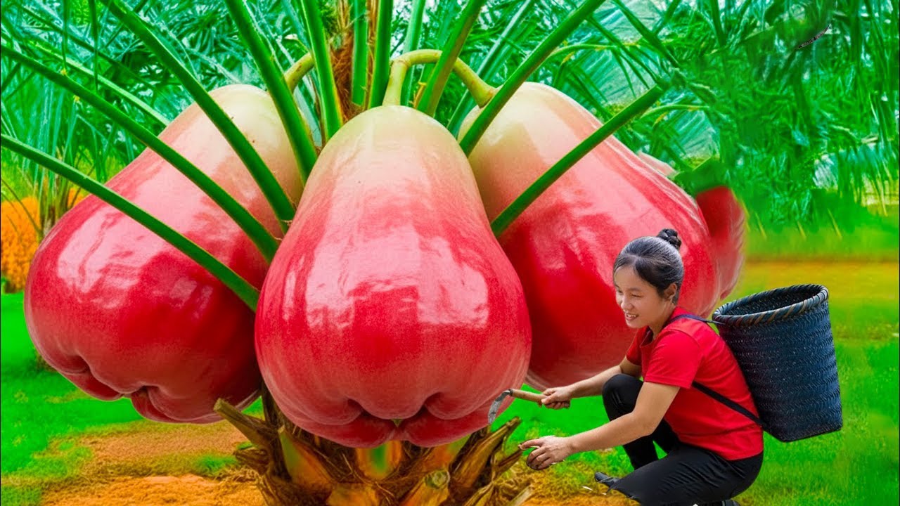 Harvest 1000+ Kg Taiwan Wax Apple & Make Ant Egg Cakes Goes to market Sell | Susan Daily Life