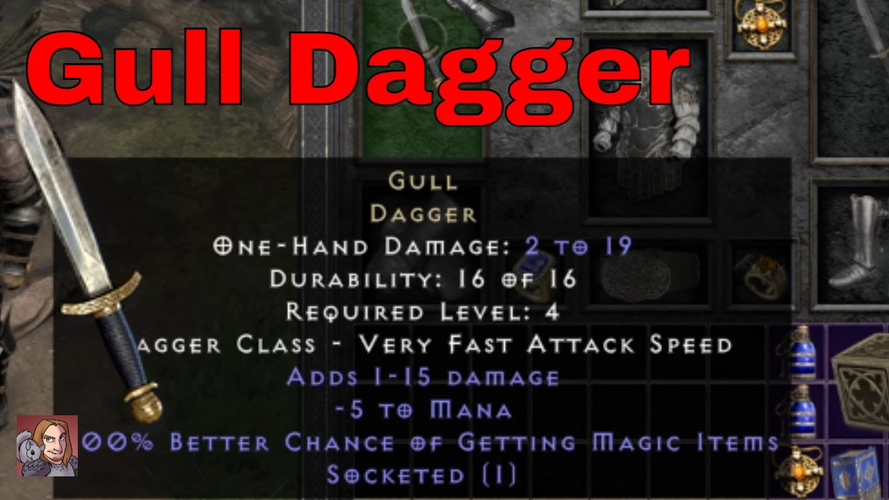 D2R Unique Items - Gull (Dagger)