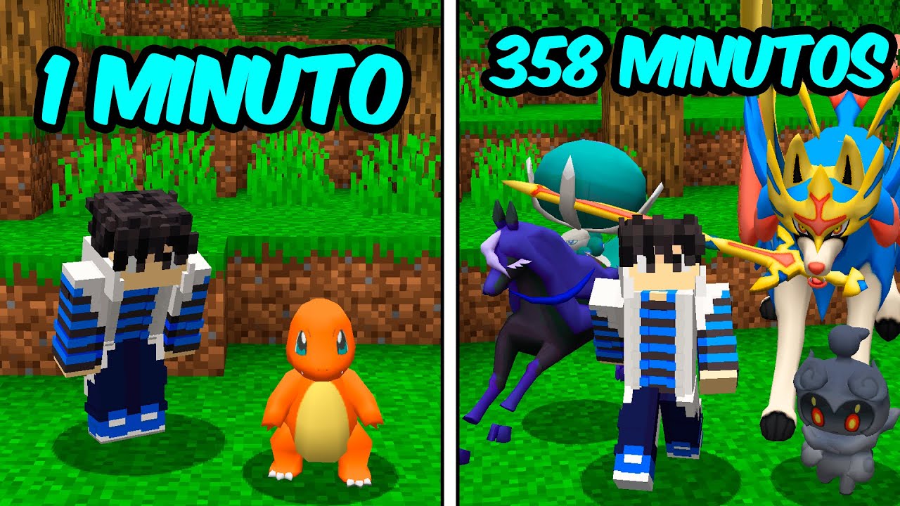 A CADA MINUTO EU GANHO POKÉMONS NO MINECRAFT PIXELMON