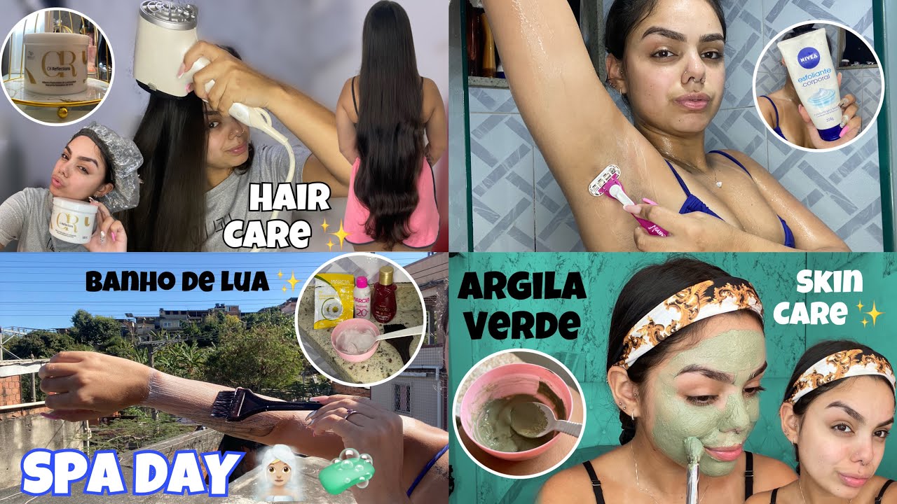 SPA DAY COMPLETÃO🧖🏼‍♀️🧼✨- #haircare #skincare #spaday