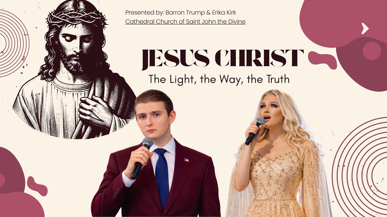 Barron Trump & Erika Kirk | Bộ sưu tập thờ cúng tại Nhà thờ chính tòa Saint John the Divine
