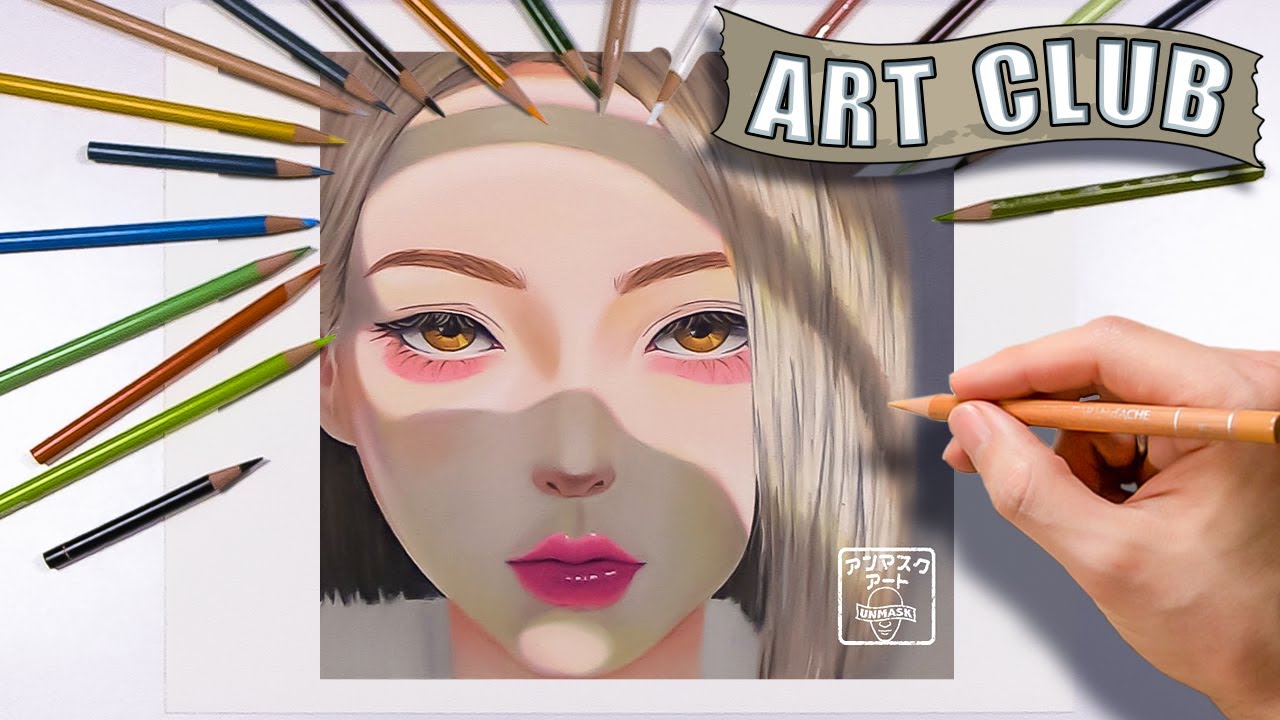 When Digital Art is Done Traditionally Pastel Pencil Portrait // Art Club Project